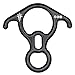 SOB 40KN Rescue Figure 8 Descender Belay Rappel Equipment Belay Rock Climbing Rigging Plate 7075 Aluminum Alloy for Climbing Belaying Rappelling Device Black - Image 3