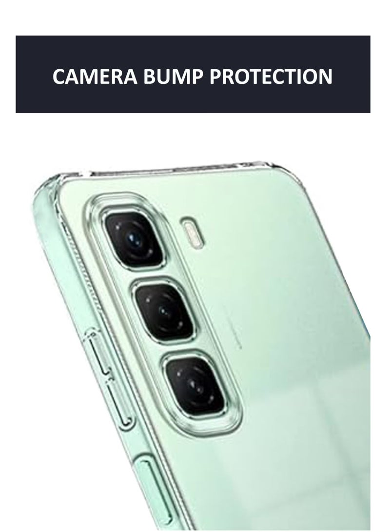 For Infinix Hot 50 Pro 4G Shock Proof Case Cover - Ultra Clear, Durable & Accurate Cut-outs - Scratch, Dust & Smudge Protection - Clear Silicon Back Cover for Infinix Hot 50 Pro 4G - Image 4