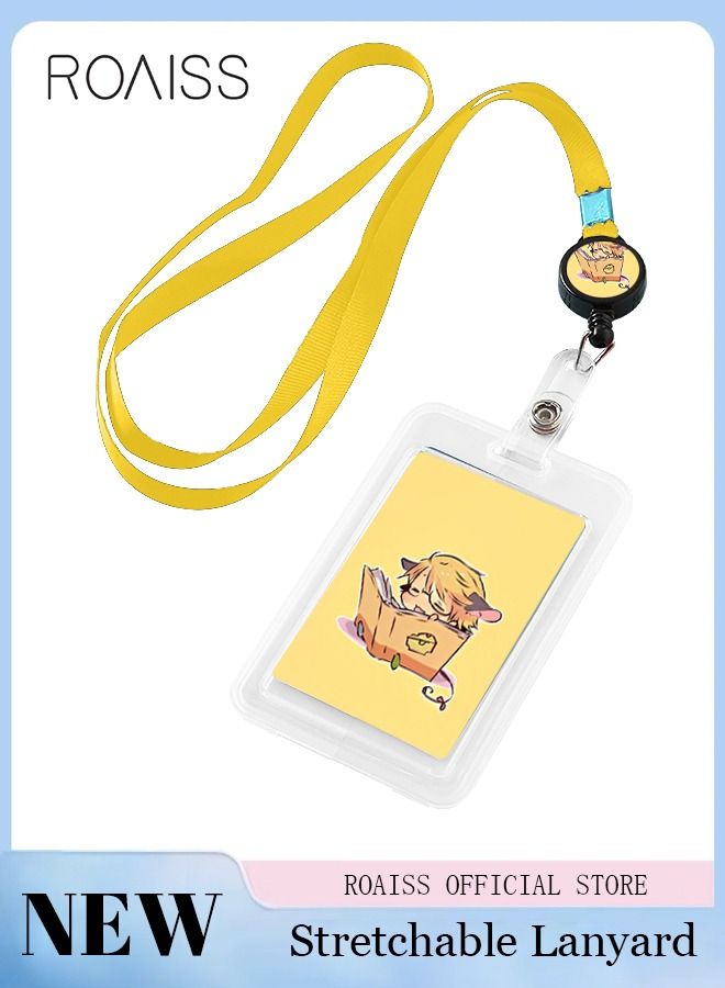 رويس حامل بطاقة الحبل القابل للسحب مشبك لطيف سهل السحب للتحكم في وصول الطلاب / النقل / مترو الأنفاق / العمل / الوجبة / بطاقة الهوية / بطاقة الهوية - Image 1
