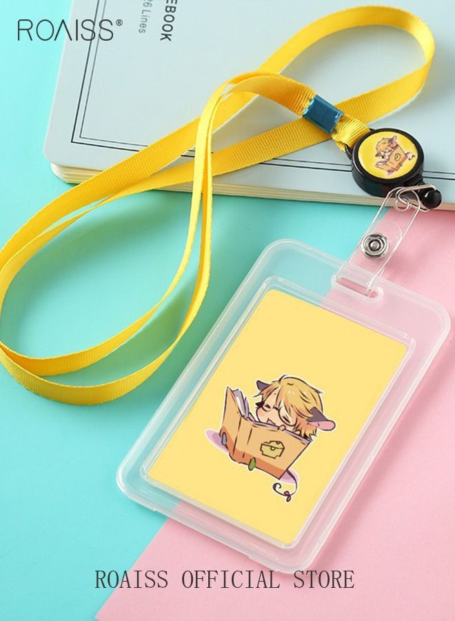 رويس حامل بطاقة الحبل القابل للسحب مشبك لطيف سهل السحب للتحكم في وصول الطلاب / النقل / مترو الأنفاق / العمل / الوجبة / بطاقة الهوية / بطاقة الهوية - Image 2