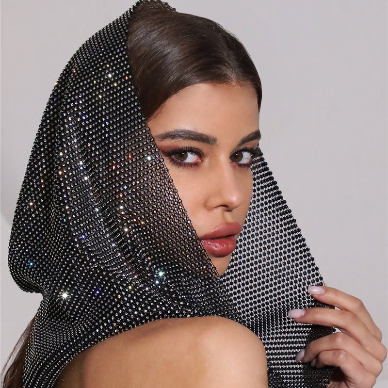 Elastic Rhinestone Fishing Net Hat Punk Street Style Unisex Headwear - Image 1