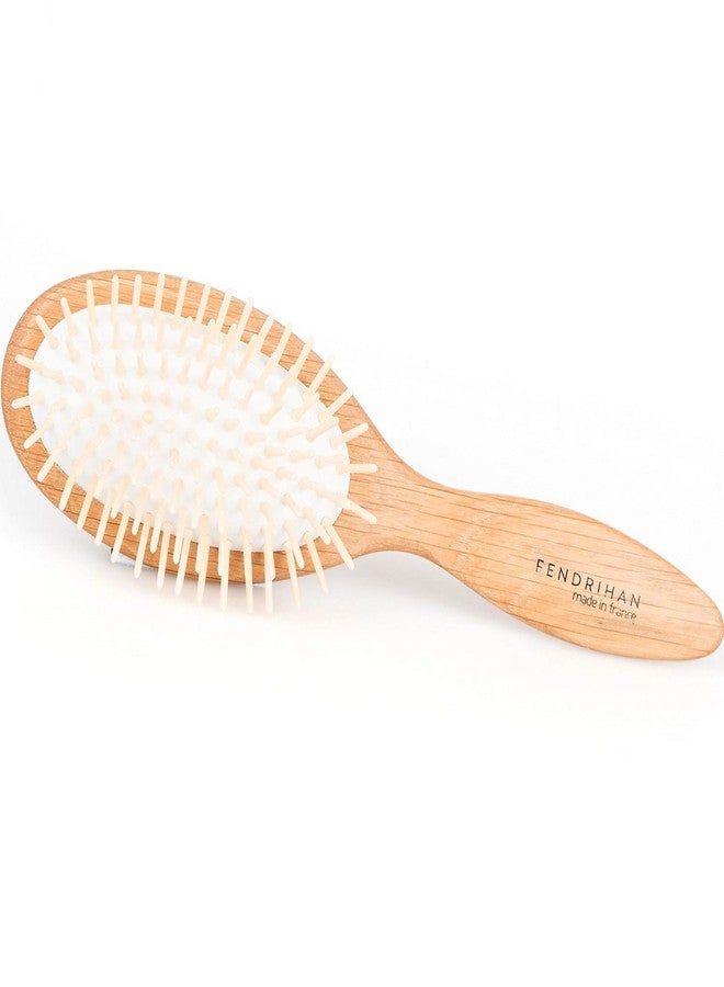 Fendrihan Pneumatic Oak Wood Hairbrush with Wooden Pins 9 Inches (Made in France) - Image 1
