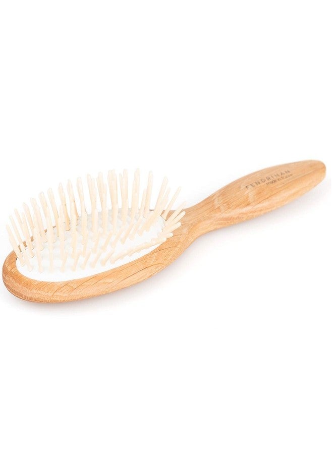 Fendrihan Pneumatic Oak Wood Hairbrush with Wooden Pins 9 Inches (Made in France) - Image 3