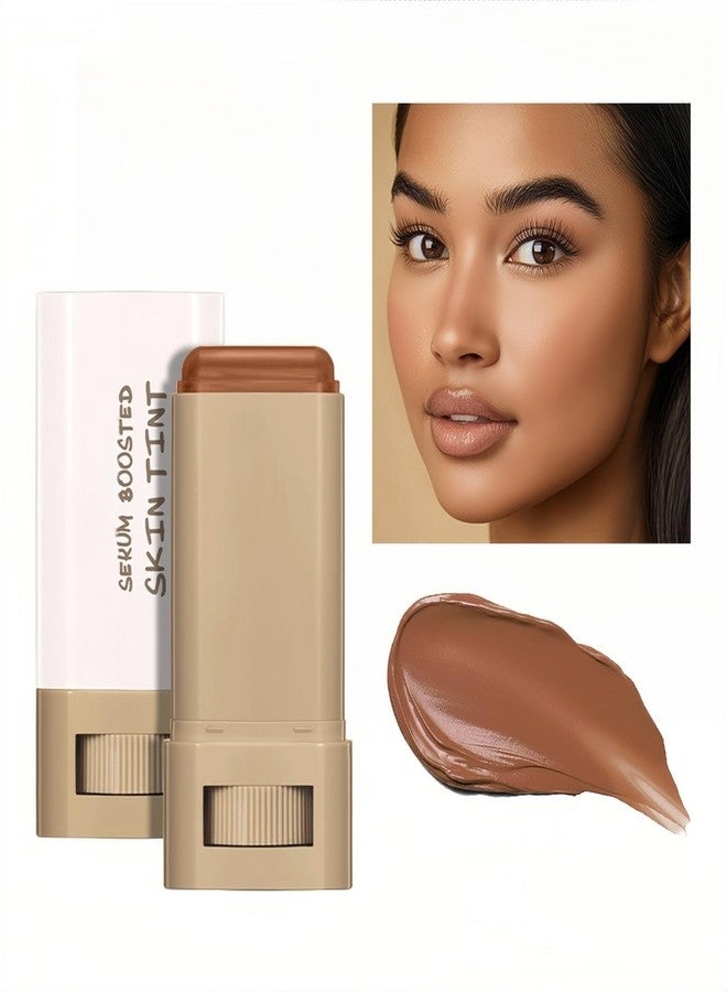Melemando 6 Colors Foundation Stick Serum Boosted Skin Concealer, Moisturizing Serum Lightweight Contour Foundation Face Stick for Women (03) - Image 2