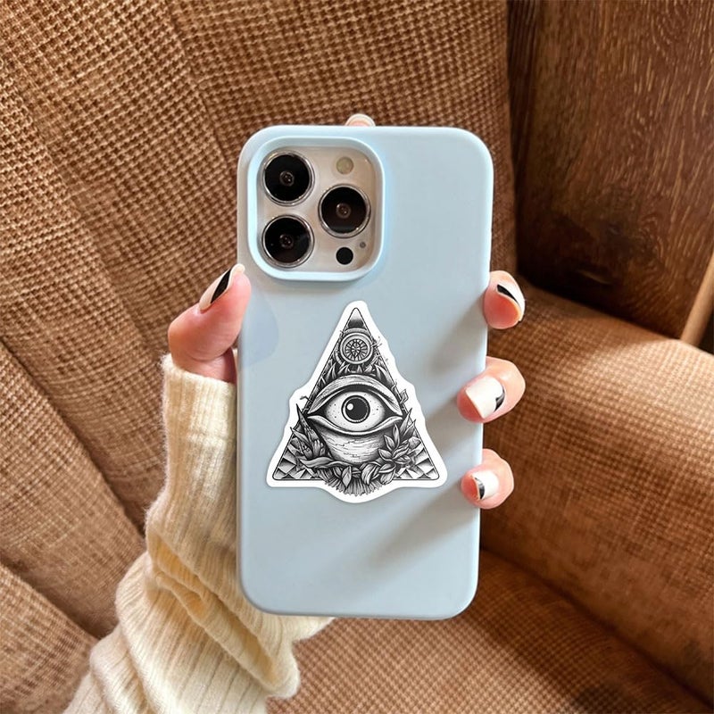 Yoksas 50Pcs Eye of Providence Stickers - Waterproof Vinyl Mysterious All Seeing Eye Aldults Stickers for Laptops,Water Bottles,Scrapbooking,Journals,Bumper - Image 4