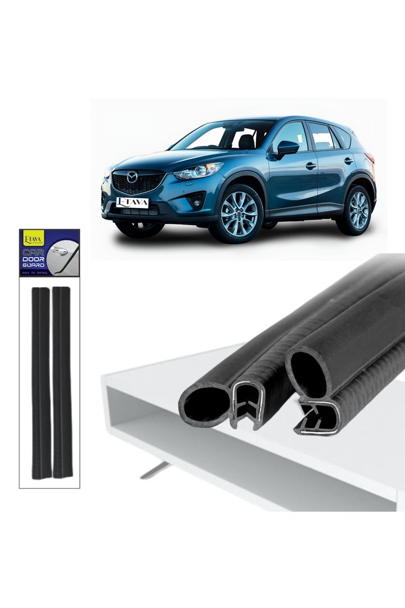 ETAVA Car Door Edge Guard Rubber Trim (2 Pcs, 25cm Each) | U Shape Scratch Protector Strip | Universal Clip-On No Glue | Rubber Anti-Collision for Side Edge – Black - Image 1
