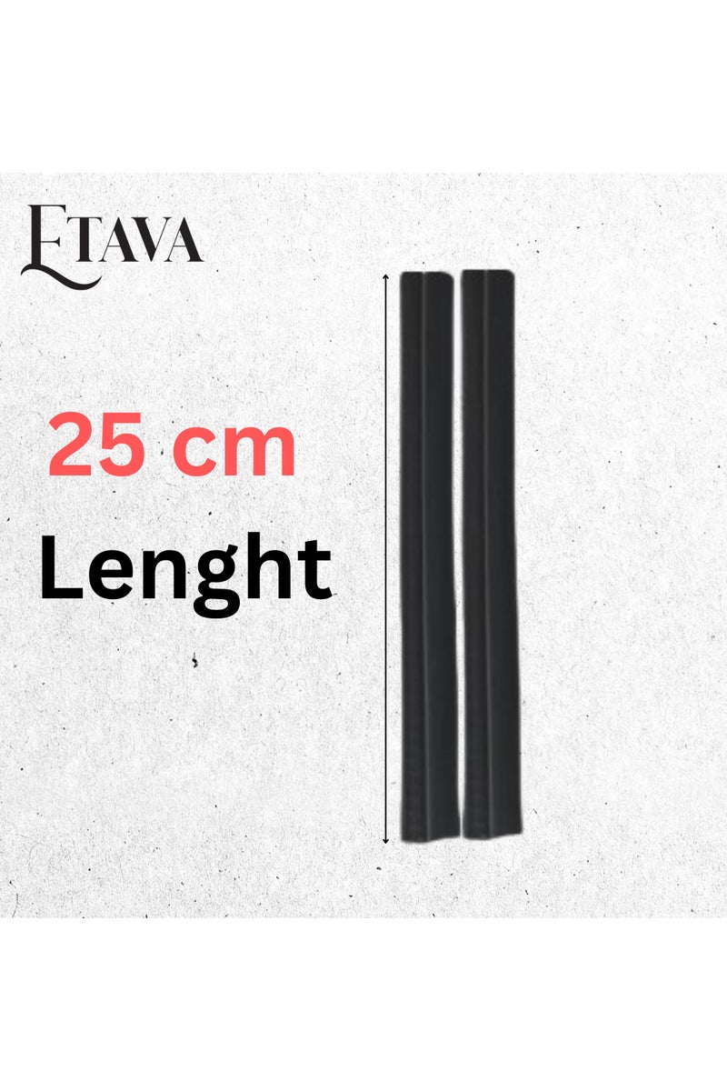 ETAVA Car Door Edge Guard Rubber Trim (2 Pcs, 25cm Each) | U Shape Scratch Protector Strip | Universal Clip-On No Glue | Rubber Anti-Collision for Side Edge – Black - Image 3