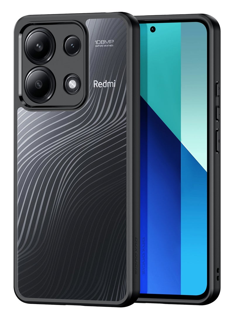 دوكس دوتشيز ايمو جراب لموبايل شاومي ريدمي نوت 13 4 جي جراب نحيف وشفاف مطفي مصنع من البولي يوريثين الحراري بولي كربونات البولي بروبلين سيليكون - اسود - Image 1