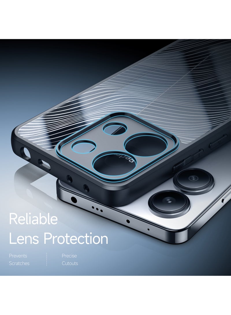 دوكس دوتشيز ايمو جراب لموبايل شاومي ريدمي نوت 13 4 جي جراب نحيف وشفاف مطفي مصنع من البولي يوريثين الحراري بولي كربونات البولي بروبلين سيليكون - اسود - Image 2