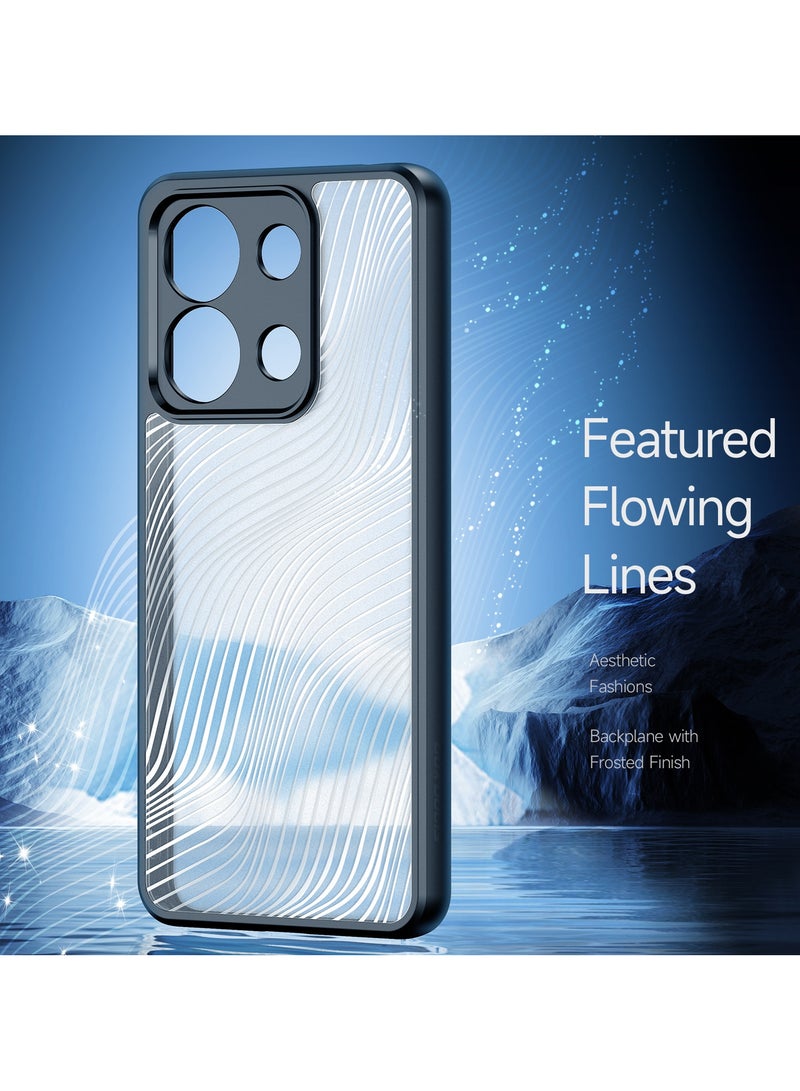 دوكس دوتشيز ايمو جراب لموبايل شاومي ريدمي نوت 13 4 جي جراب نحيف وشفاف مطفي مصنع من البولي يوريثين الحراري بولي كربونات البولي بروبلين سيليكون - اسود - Image 5