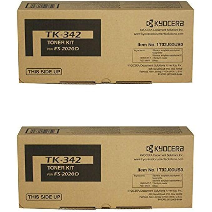 TK-342 خرطوشة حبر سوداء - عبوة 2