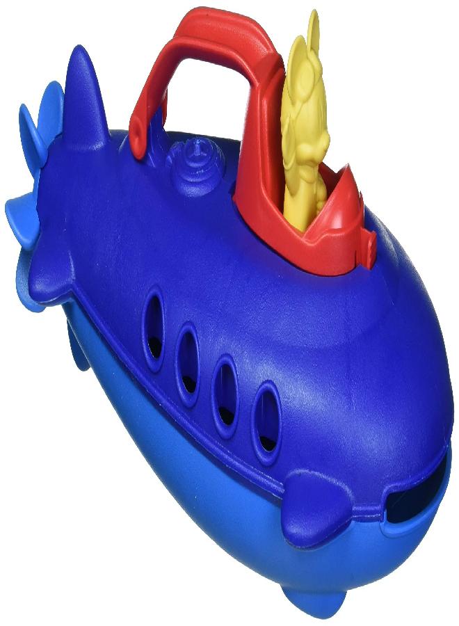 Green Toys Disney Baby Exclusive Mickey Mouse Submarine - Pretend Play, Motor Skills, Kids Bath Toy Floating Pouring Boat. No BPA, phthalates, PVC. Dishwasher Safe, Recycled Plastic, Made in USA. - Image 4