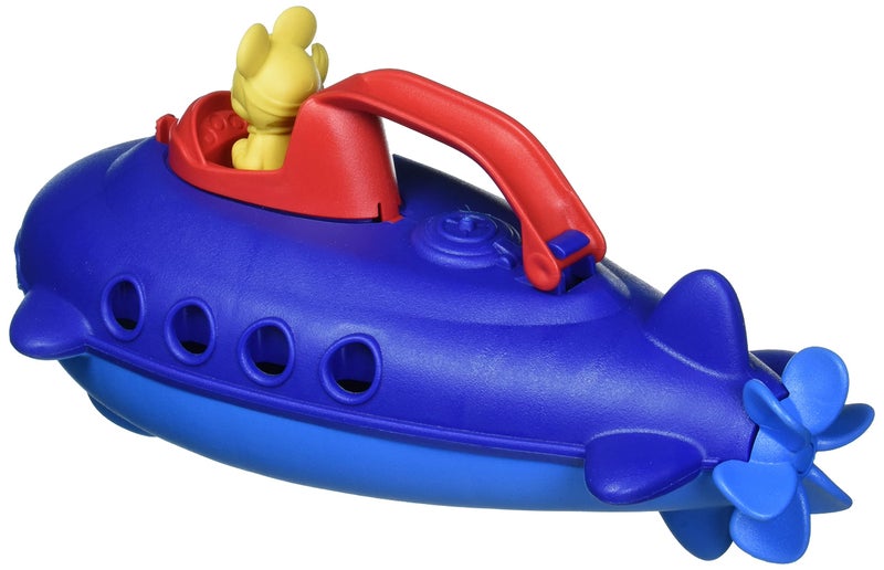 Green Toys Disney Baby Exclusive Mickey Mouse Submarine - Pretend Play, Motor Skills, Kids Bath Toy Floating Pouring Boat. No BPA, phthalates, PVC. Dishwasher Safe, Recycled Plastic, Made in USA. - Image 2
