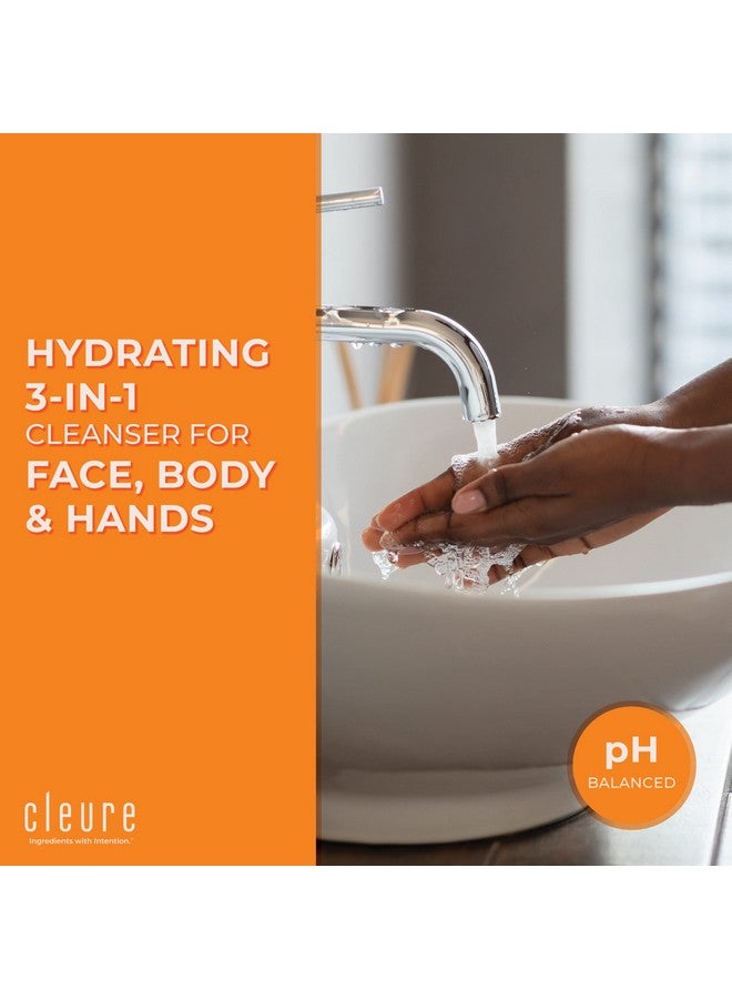 Cleure Face And Body Wash - Fragrance Free Body Wash & Sensitive Skin Face Wash All-In-1 - Paraben & Sulfate Free (12 Oz, Pack Of 1)  - Image 3