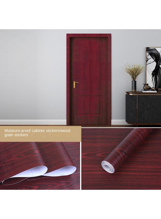 Bluejw Self-adhesive Wallpaper Moisture-proof Wood Grain Stickers Wardrobe Stickers Bedroom Desktop Wooden Door Stickers Old Furniture Stickers Wallpaper Wholesale - Image 1
