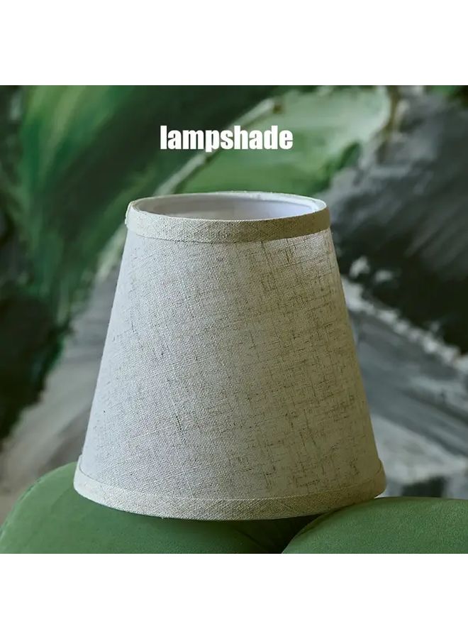 Handmade Fabric Lampshade Modern Farmhouse Beige Burlap Texture 1pc - Image 1