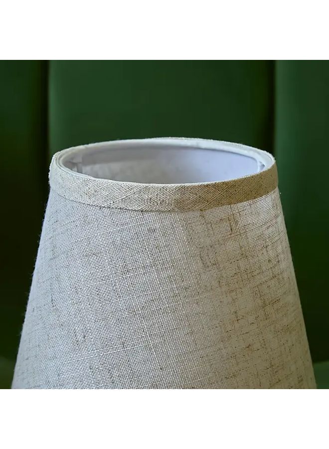 Handmade Fabric Lampshade Modern Farmhouse Beige Burlap Texture 1pc - Image 4