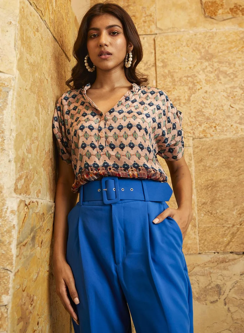 Bhanuni By Jyoti  SALMON PINK AND NAVY BLUE TUNICS for Women | Best Price UAE