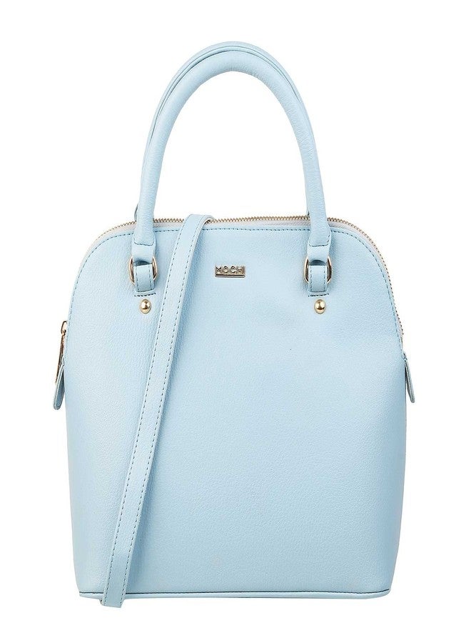 Mochi Women Dome Satchel Bags | Ladies Handbag (66-8133-Light Blue) - Image 1