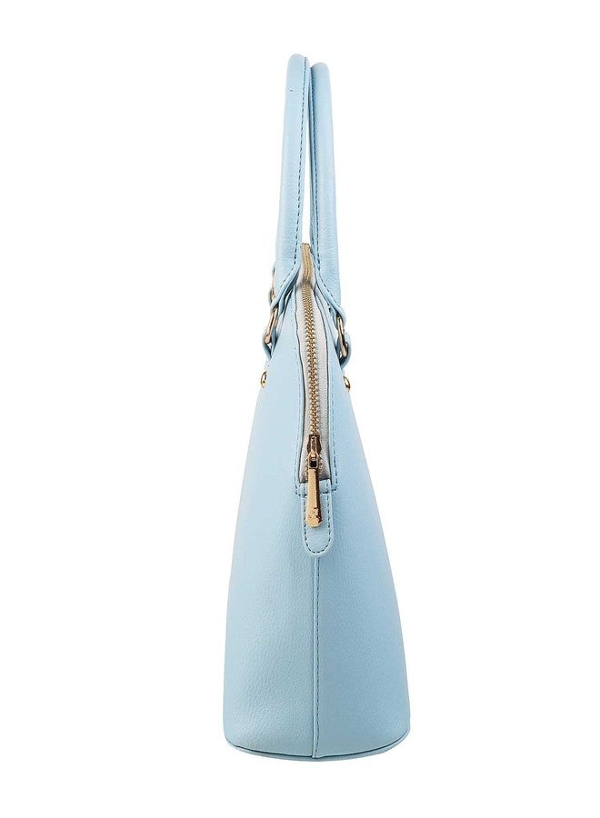 Mochi Women Dome Satchel Bags | Ladies Handbag (66-8133-Light Blue) - Image 4