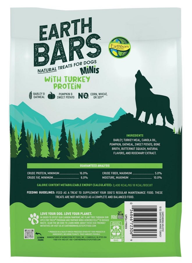 Earthborn Holistic Earthborn Holistic EarthBars Minis Dog Biscuits 10 Ounce  - Image 1