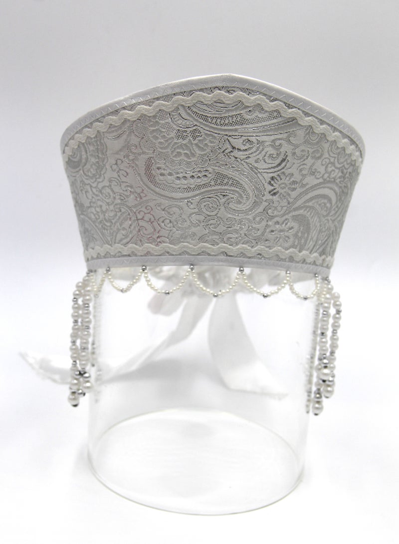 D'Daniela دي دانييلا - غطاء رأس تقليدي نسائي كوكوشنيك - فضي - Image 1