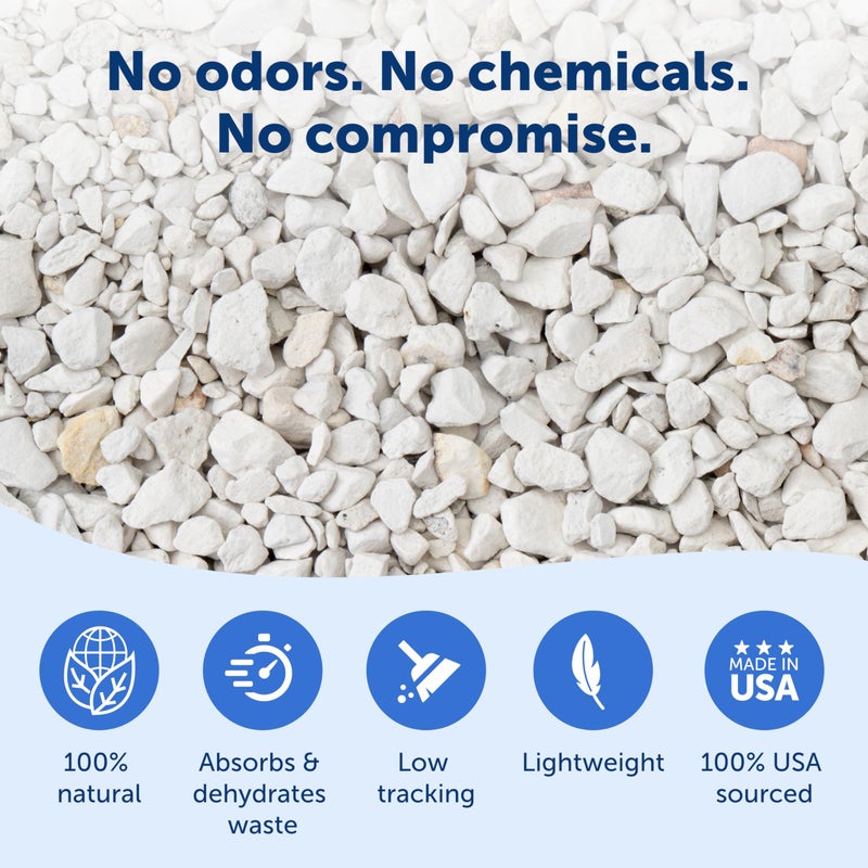 PetSafe ScoopFree Premium Fragrance-Free Natural Cat Litter - Long-Lasting Litter - High Absorbency & Low-Tracking Design - Non-Clumping Pebbles - 8 lb Bag - Image 3