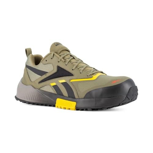 Reebok Work Men's Lavante Trail 2 Work Army Green, Black, and Yellow Composite Toe Boots - Image 5
