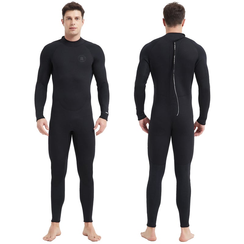 Lemorecn Mens Wetsuits Jumpsuit Neoprene 54mm Full Body Diving Suit for Men 3052M