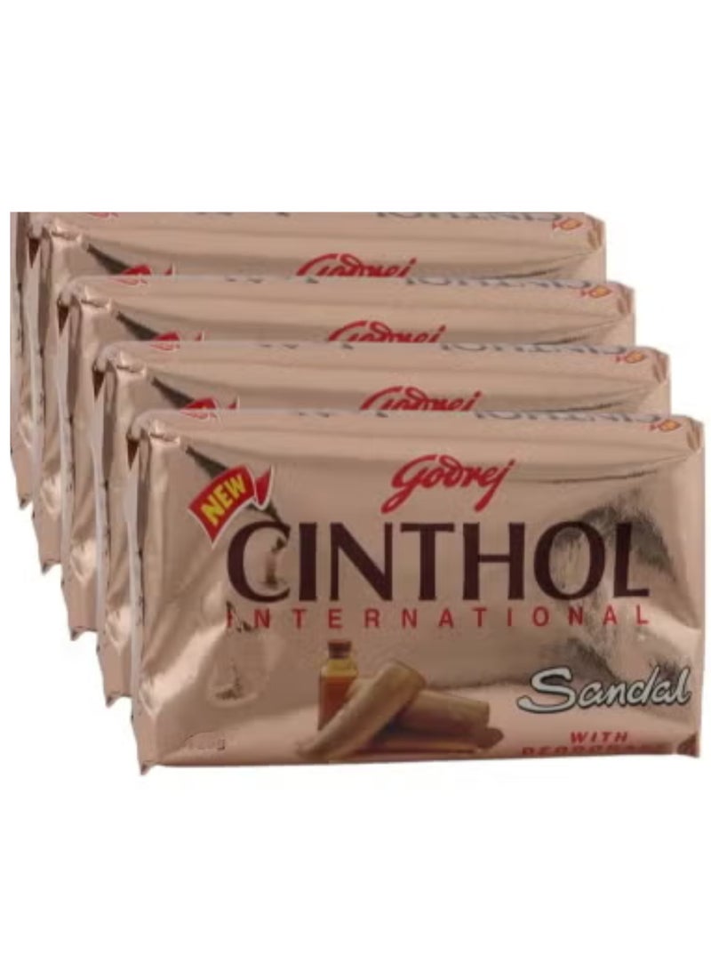 Cinthol Bath Soap Sandal with Deodarant Germ Protection 175g Pack of 4