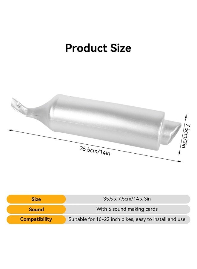ShebSheb Bike Turbo Exhaust Pipe, 6 Different Turbo Motorcycle Sound Effects Bicycle MTB Road Bike Exhaust Pipe,6 Card Patterns Randomly - Image 4