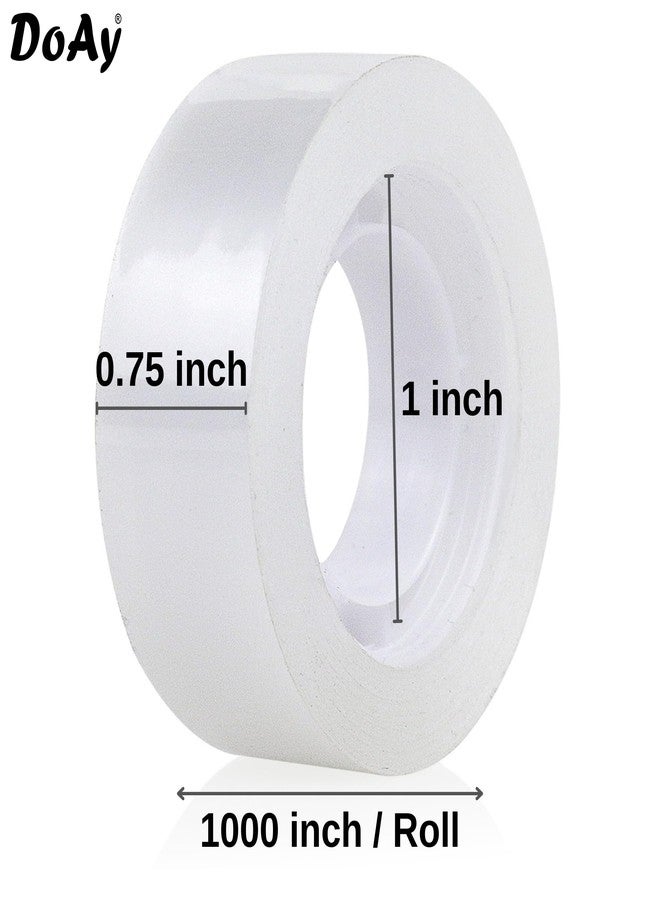 DOAY 8 Rolls Easy Tear Transparent Tape Refills - Gift Wrapping Tape for Dispensers - Crystal Clear, Effortless Tear, Strong Adhesion - Invisible Tape 3/4 in x 1000 in for Office, School, Home - Image 2
