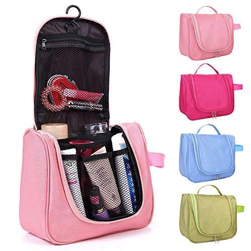 Anugrah Mart Toiletry Bag Multifunction Cosmetic Bag Portable Makeup Pouch Waterproof Travel Hanging Organizer Bag for Women Girls - Image 1