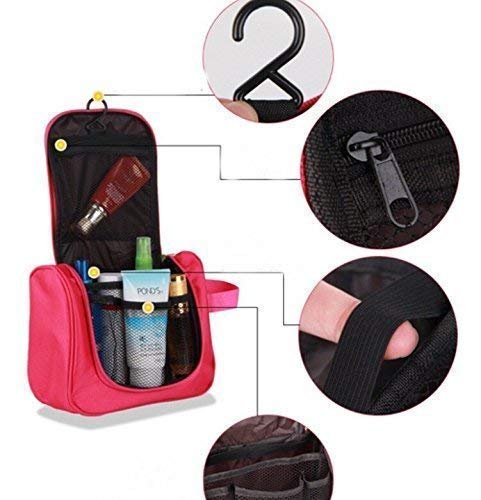 Anugrah Mart Toiletry Bag Multifunction Cosmetic Bag Portable Makeup Pouch Waterproof Travel Hanging Organizer Bag for Women Girls - Image 3