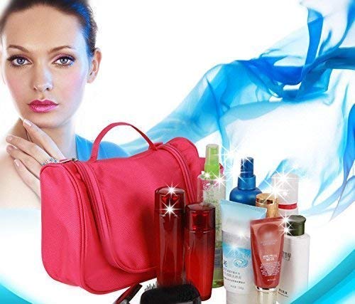 Anugrah Mart Toiletry Bag Multifunction Cosmetic Bag Portable Makeup Pouch Waterproof Travel Hanging Organizer Bag for Women Girls - Image 5