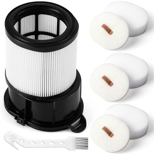 Janedtcyy 8 Pcs IP1251 IP3251 Filter Replacement Compatible with Shark Cordless PowerDetect Clean and Empty Lightweight Stick Vacuum, 1 Post-Motor Filter, 3 Pre-Motor Filter sets, 1 Cleaning Brush - Image 1