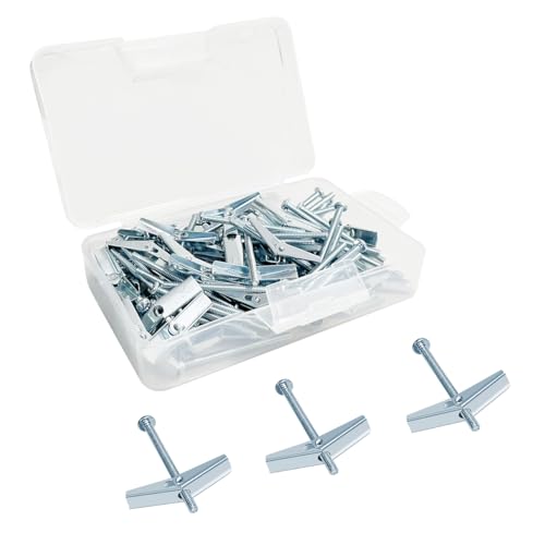DELE 1/8X2-Inch Toggle Bolt and Wing Nut for Hanging Heavy Items on Drywall (50 Pack) - Image 1