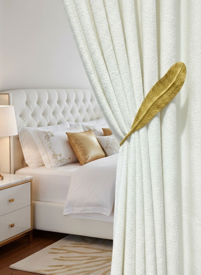 QBAID مساند ستائر عدد 2 – خطافات جدارية لتثبيت الستائر وإضفاء لمسة ديكور أنيقة - Image 1