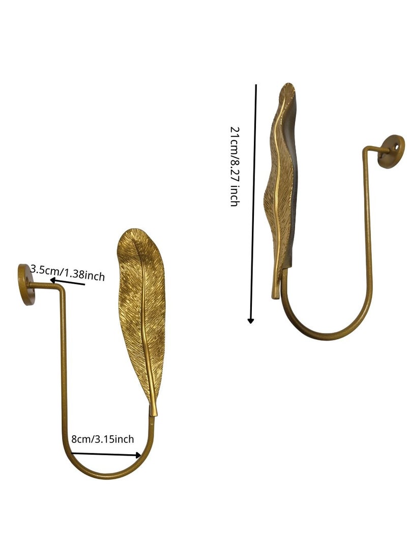 QBAID مساند ستائر عدد 2 – خطافات جدارية لتثبيت الستائر وإضفاء لمسة ديكور أنيقة - Image 3