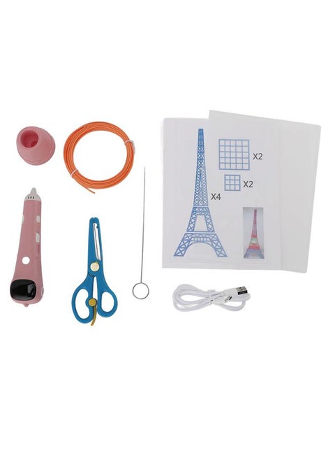 3D Printing Pen for Kids Teens Adults 5W ABS Low Temperature Printing 3D Pen Set with Stencil Guide for DIY Drawing