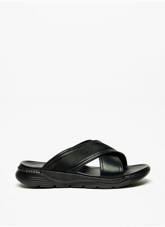 Le Confort Men's Cross Strap Slip-On Sandals  - Image 1