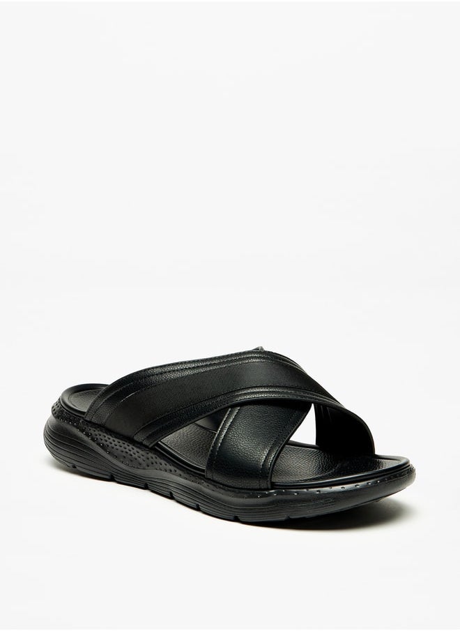 Le Confort Men's Cross Strap Slip-On Sandals  - Image 3