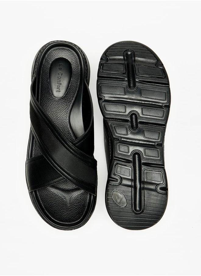 Le Confort Men's Cross Strap Slip-On Sandals  - Image 5