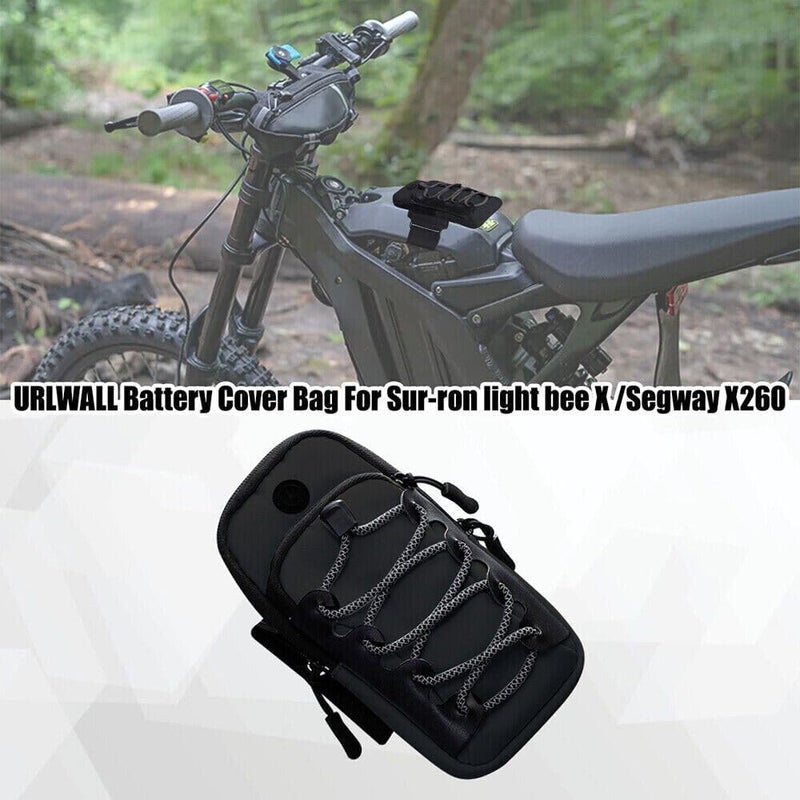 FITALA Motorcycle Handlebar Storage Bag with USB Charging Port, Waterproof Pouch for Sur-ron Light Bee X Segway, Black - Image 3