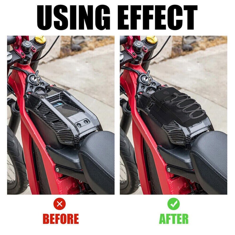 FITALA Motorcycle Handlebar Storage Bag with USB Charging Port, Waterproof Pouch for Sur-ron Light Bee X Segway, Black - Image 2
