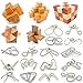 Guaishou Brain Teasers with The Puzzles 21Pcs Unlock Interlock Game IQ Test Toy 3D Wooden and Metal for Party Favor Kids Adults Challenge - Image 3