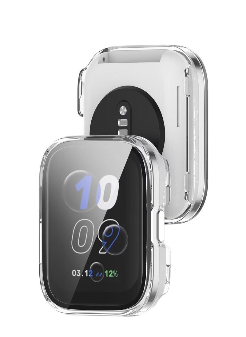 Generic - Compatible with Amazfit Bip5 Unity PC + Tempered Glass to Protect the Screen Anti/Fall All/Inclusive Watch Compatible with Amazfit Bip5 Unity (Transparent) - Image 1