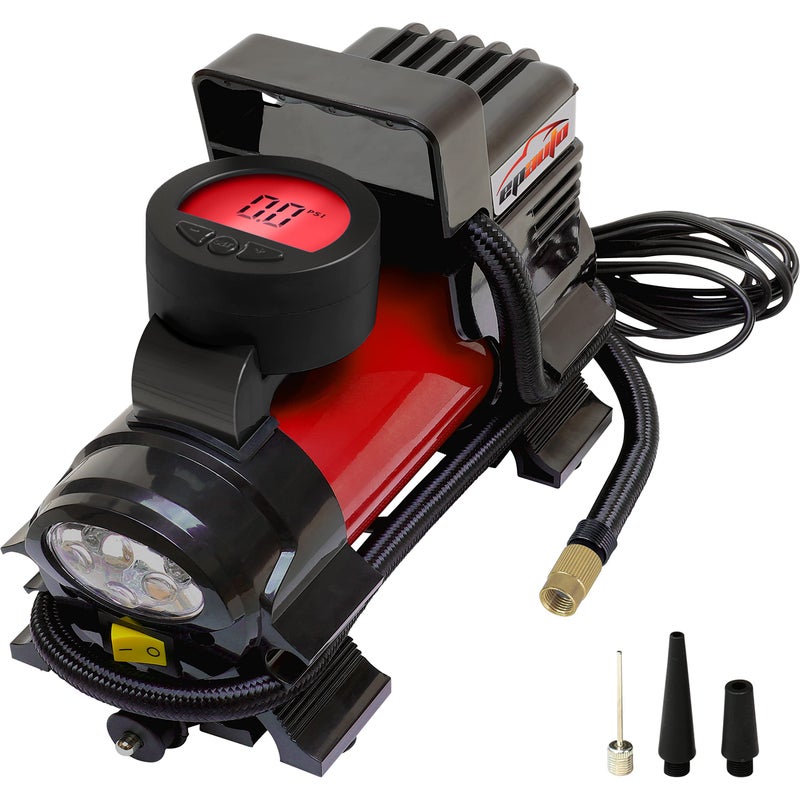 epauto 12V DC Portable Air Compressor Pump Digital Tire Inflator