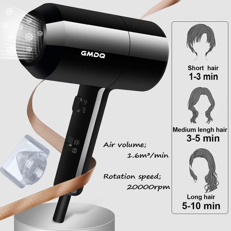 GMDQ Hotel Wall Mounted Hair Dryer for Bathroom,Restroom Professional Blow Dryer,with Stand Rack,Specialised Motor for Salon,Fast Drying - Gifts【Massage air Cushion Comb,Screws+3M Adhesive】 White - Image 5