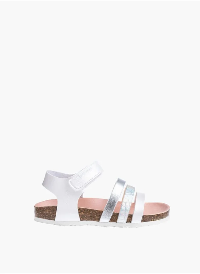 بابلوسكي Girls Strap Sandals With Hook And Loop Closure